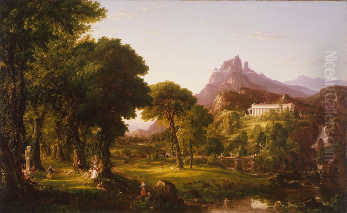 Dream Of Arcadia Oil Painting by Thomas Cole