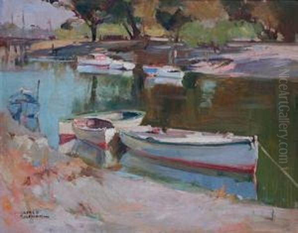 Mordialloc Creek Oil Painting by Alfred Coleman