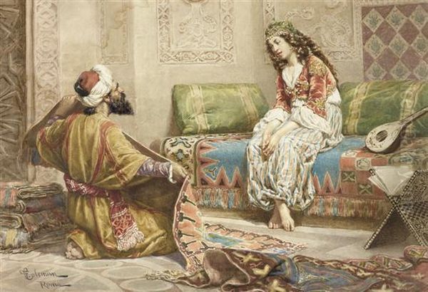 Le Marchand De
Tapis / The Carpet Dealer Oil Painting by Francesco Coleman