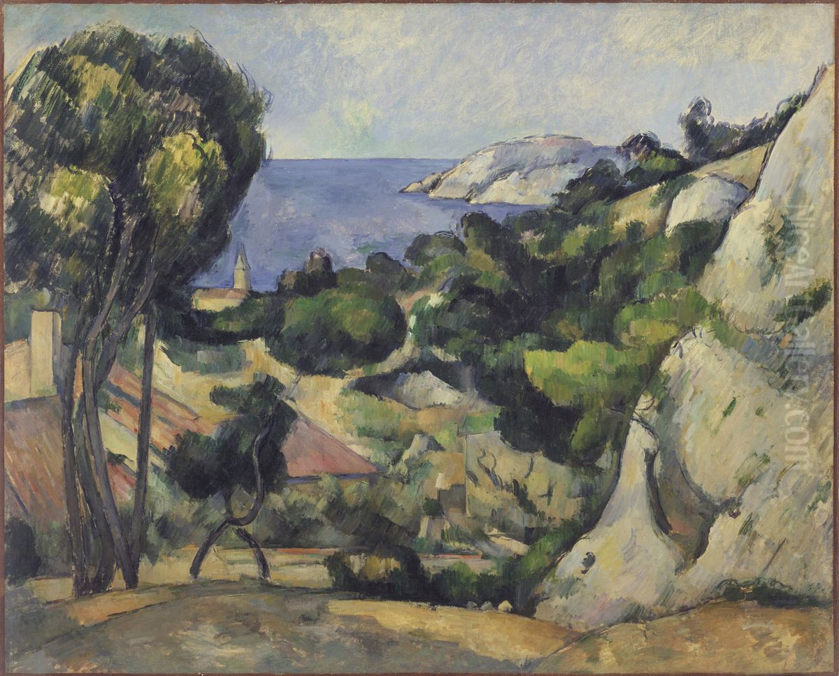 L'Estaque Oil Painting by Paul Cezanne