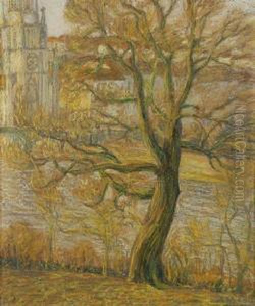 Le Vieux Saule, Baccarat Oil Painting by Auguste Michel Colle