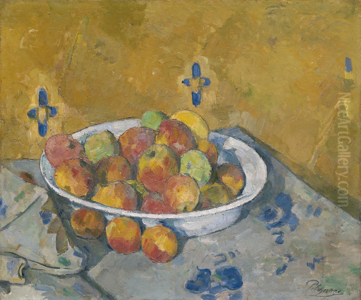 The Plate of Apples Oil Painting by Paul Cezanne