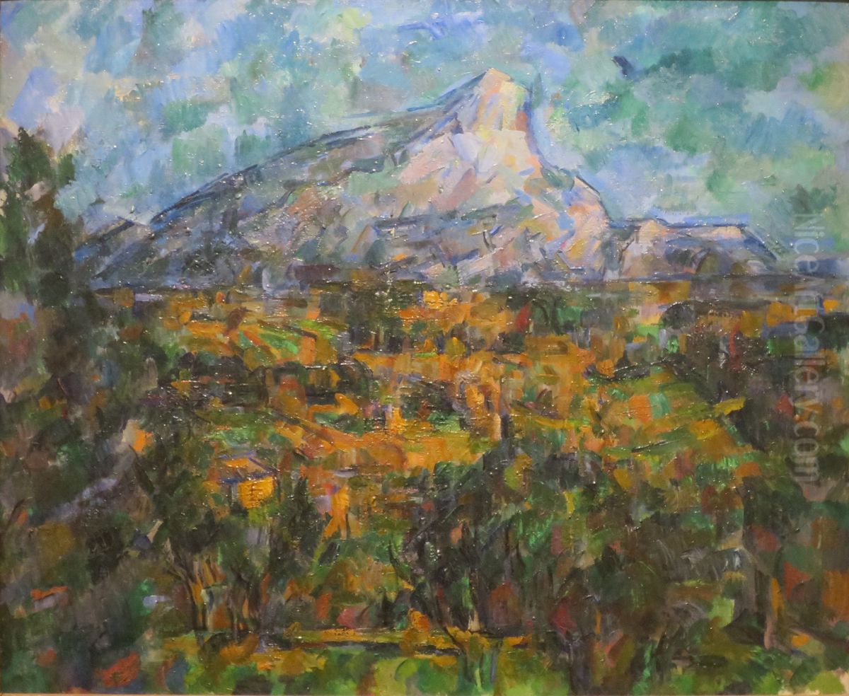 La Montagne Sainte-Victoire vue des Lauves Oil Painting by Paul Cezanne
