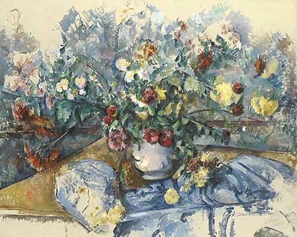 Grand bouquet de fleurs Oil Painting by Paul Cezanne