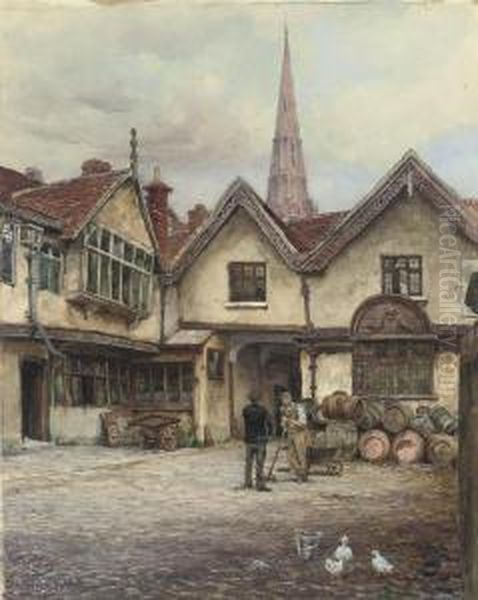 Old Palace Yard Oil Painting by William Wiehe Collins