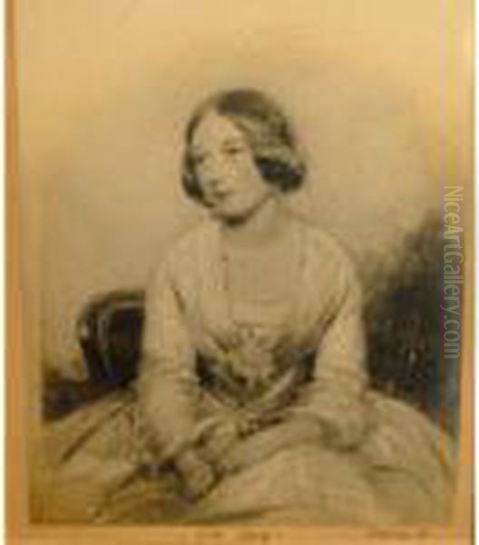 Portraits Of Sara Coleridge 
(1802-1852); Herbert Coleridge (1830-1861); And Edith Coleridge By 
George Richmond, R.a. Oil Painting by William Wiehe Collins