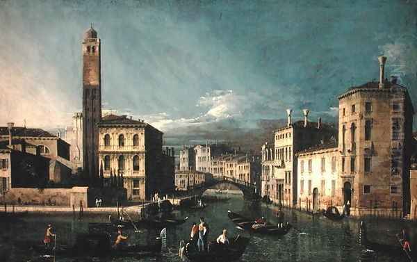 Canal Scene, Venice Oil Painting by (Giovanni Antonio Canal) Canaletto