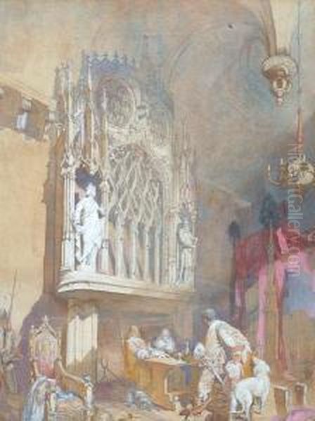 The Cavaliers 'conrade' And Inscribed 'alfred Charles Conrade' Oil Painting by Alfred Charles Conrade