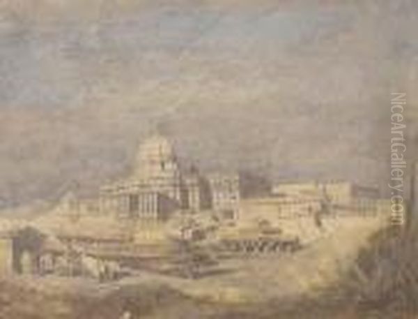 View Of St. Peter's, Rome Oil Painting by Alfred Charles Conrade