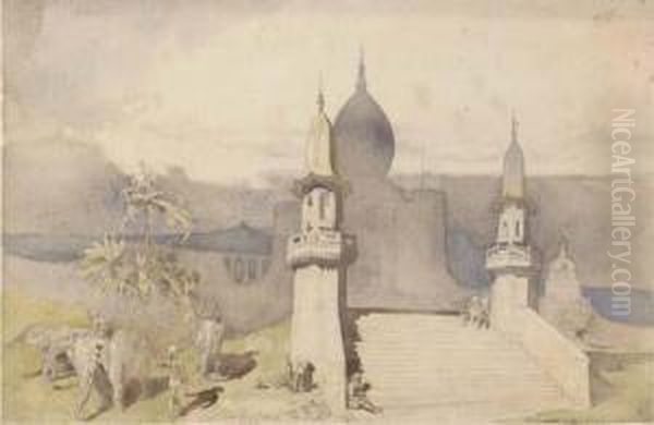 Ghokil, India Oil Painting by Alfred Charles Conrade