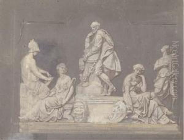 The Interior Of The Temple Of Artemis, Athens Oil Painting by Alfred Charles Conrade