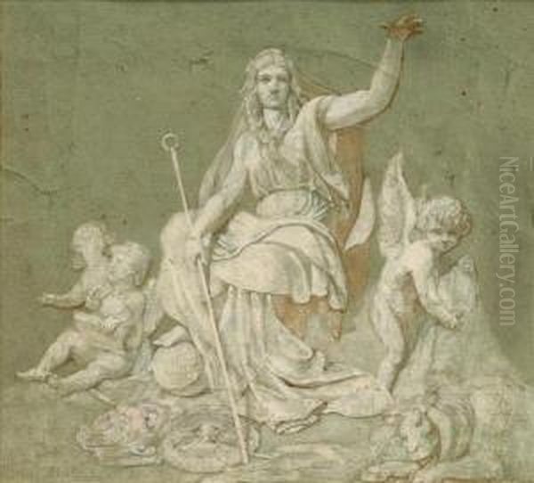 Historical Group Oil Painting by Alfred Charles Conrade