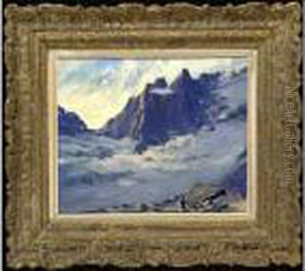 :la Meije Oil Painting by Charles Henry Contencin