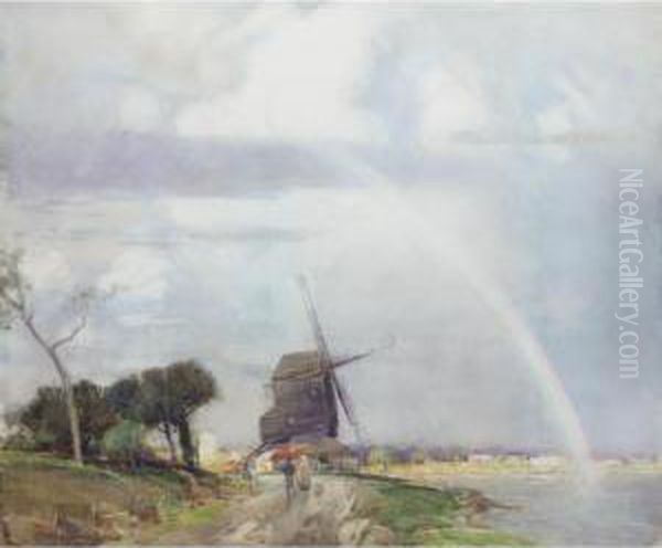 The Rainbow Oil Painting by Hubert Coop