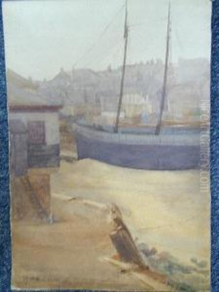 The Harbour Oil Painting by Hubert Coop