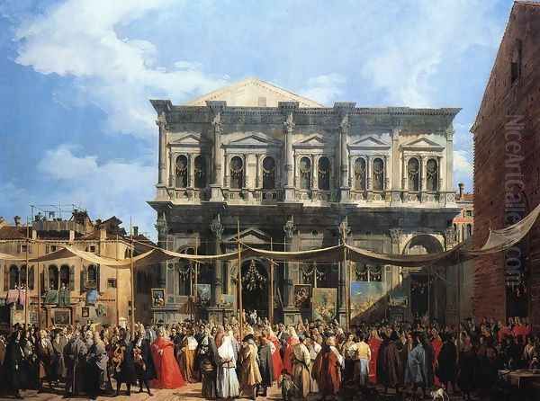 Feast of San Rocco Oil Painting by (Giovanni Antonio Canal) Canaletto