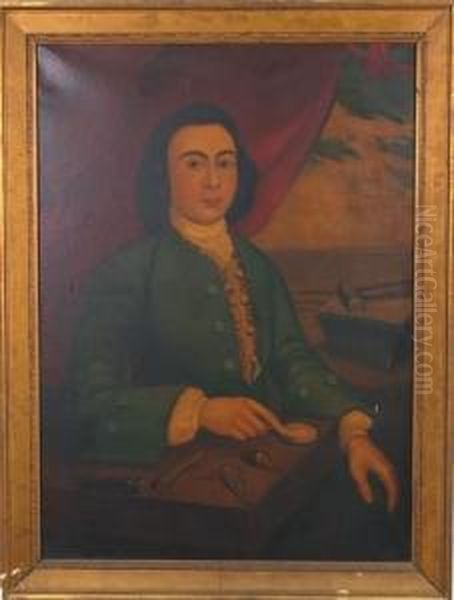 Portrait Of A Gentleman, With Engraver's Tools On Tabletop Oil Painting by John Singleton Copley