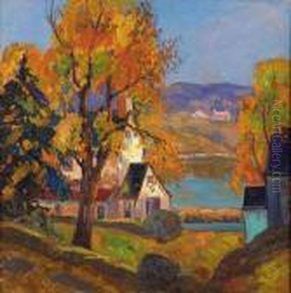 Autumn, Bucks County Oil Painting by Fern Isabel Coppedge