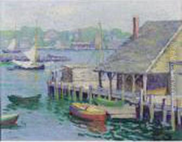 The Old Boat House, Gloucester Oil Painting by Fern Isabel Coppedge