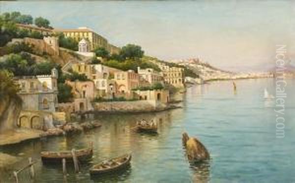 Napoli Da Posillipo Oil Painting by Antonio Coppola