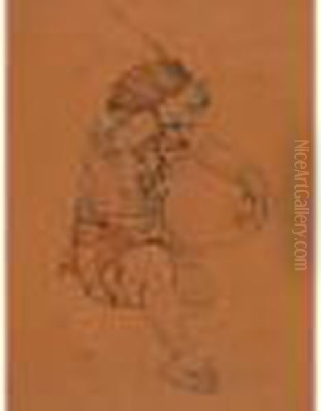  Homme Prehistorique, 1897  Oil Painting by Fernand-Anne Piestre Cormon