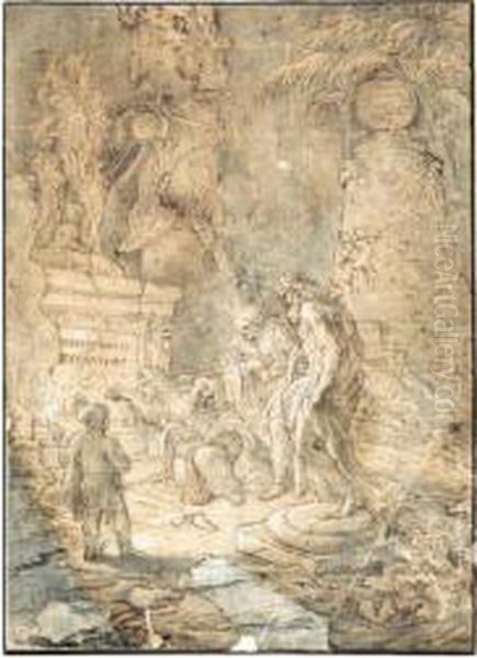 Temporalitas Aeternitas Da Giovanni Benedetto Castiglione
 
(recto E Verso) Oil Painting by Michel Corneille II