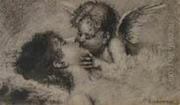 Il Bacio Di Amore Oil Painting by Umberto Coromaldi