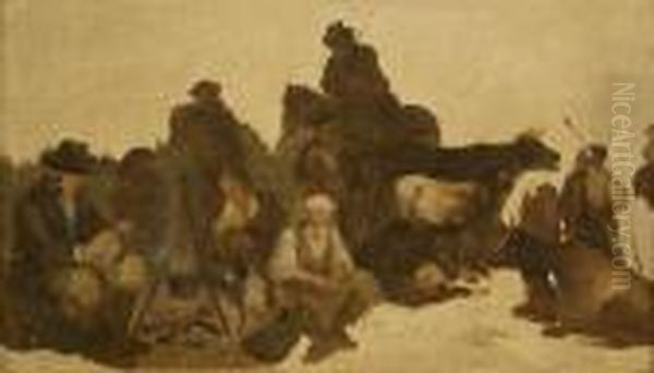 Dia De Mercado Oil Painting by Andres Cortes