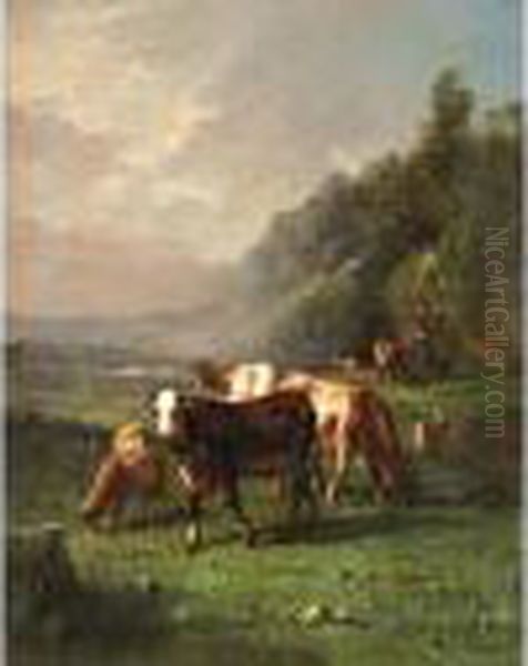 La Gardienne De Troupeau Oil Painting by Andres Cortes