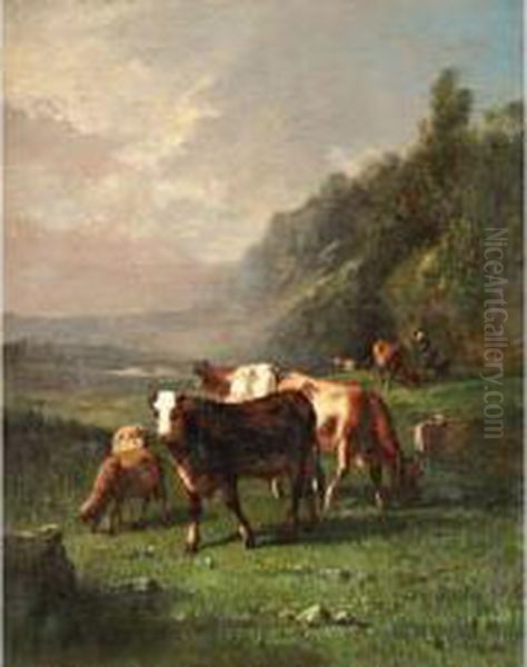 La Gardienne Detroupeau Oil Painting by Andres Cortes