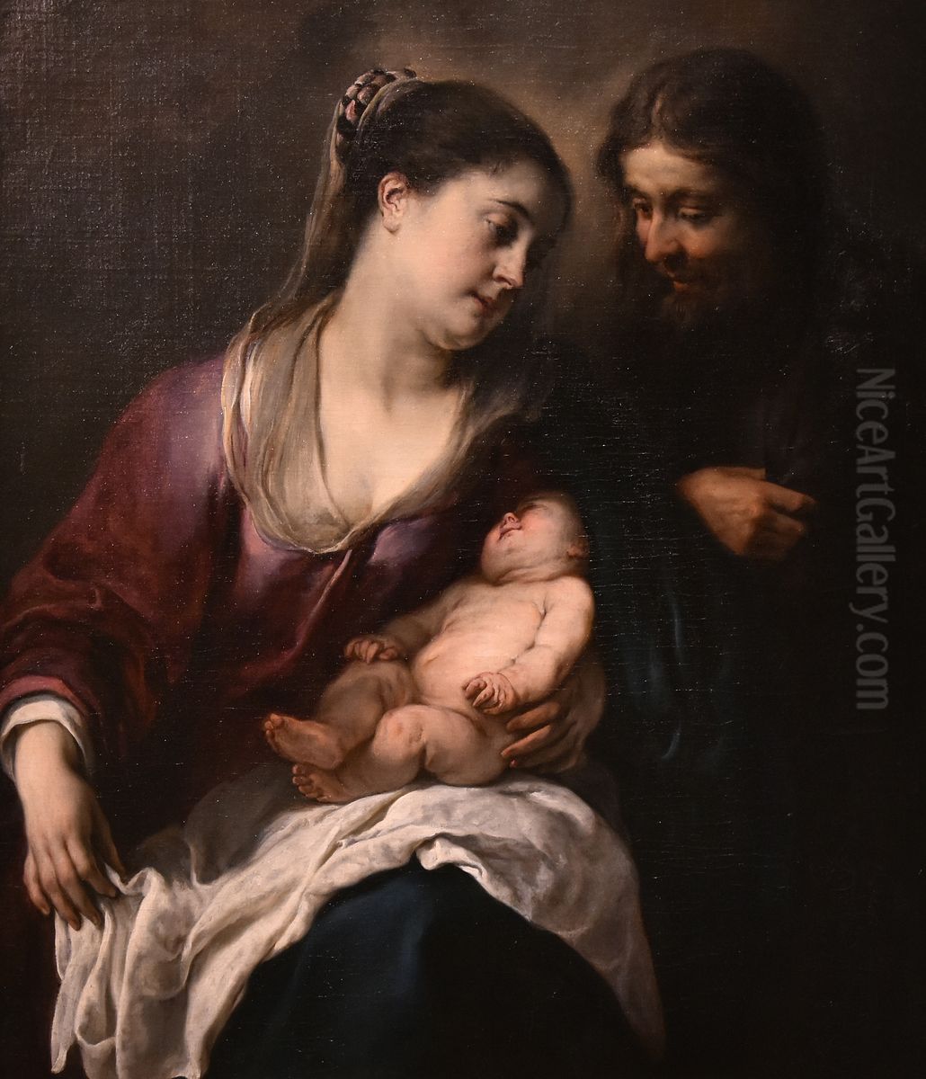 The Holy Family Oil Painting by Jan Cossiers