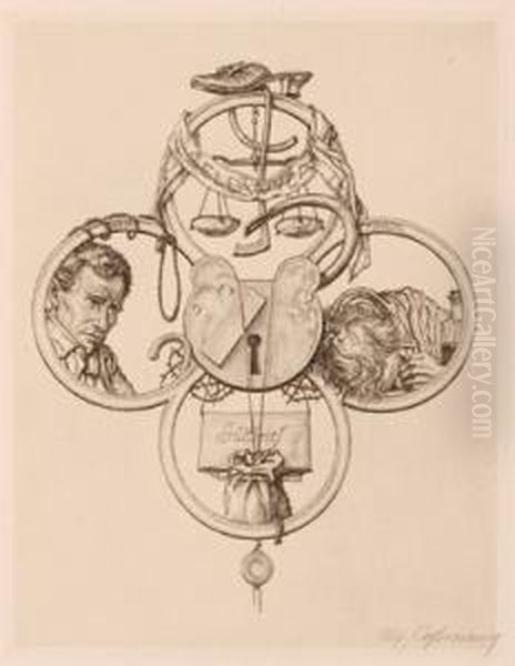 Die Drei Gerechten Kammacher Oil Painting by Alfred Cossmann