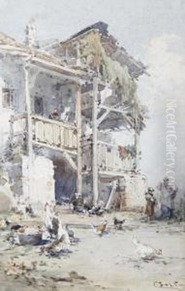 Maison A Sechoir Oil Painting by Emmanuel Costa