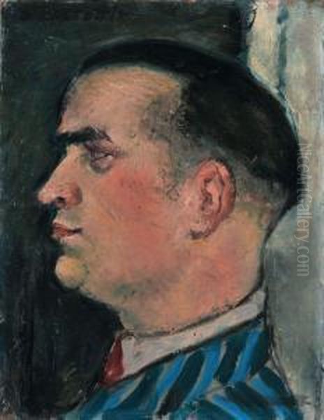 Volto Maschile Oil Painting by Giovanni Costetti