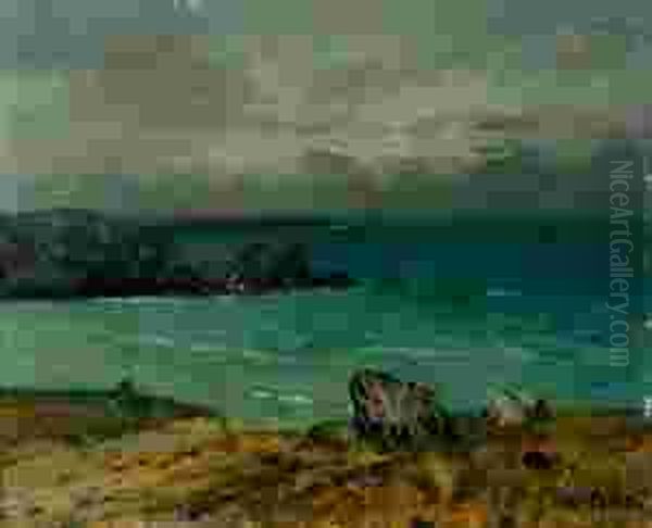 Bord De Mer Aux Rochers Oil Painting by Charles Cottet