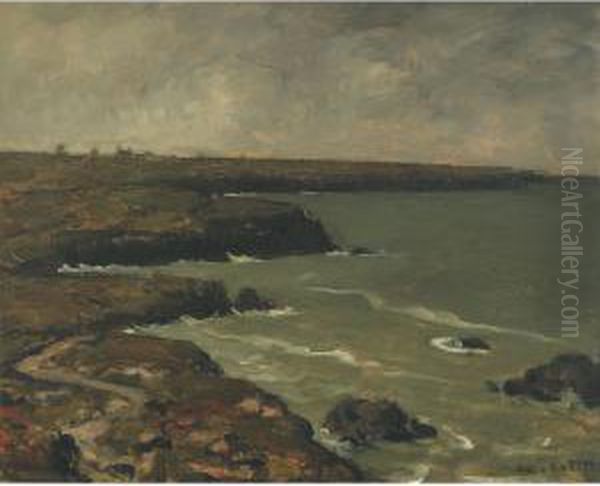 Coastal Landscape Oil Painting by Charles Cottet