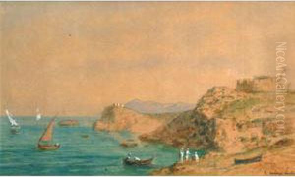 :barques Dans La Calanque Oil Painting by Emmanuel Coulange-Lautrec