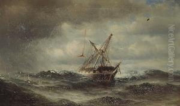 Uss Bonhomme Richard Oil Painting by William Coulter