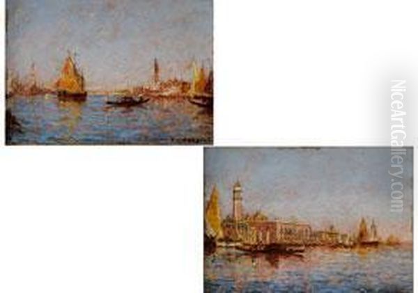 Veduten Von Venedig Oil Painting by Charles Cousin