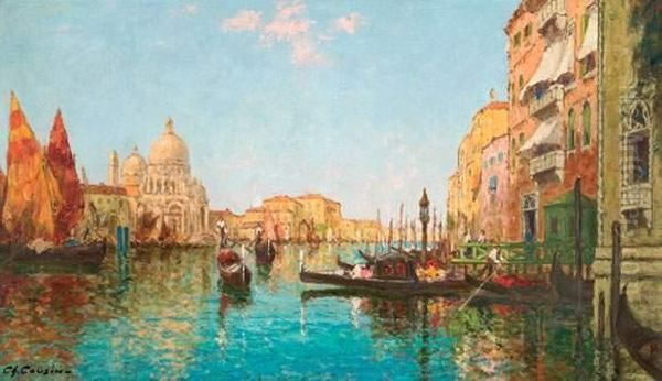 Vue Du Grand Canal Oil Painting by Charles Cousin