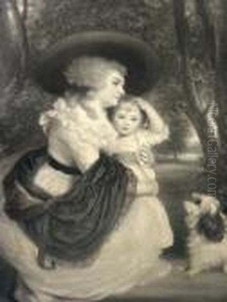 Mother And Child Oil Painting by Samuel Cousins