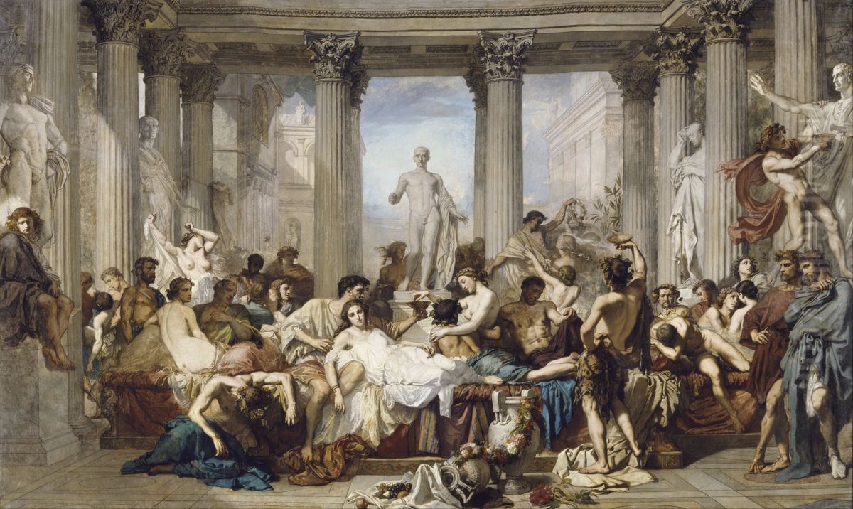 Romans During The Decadence Oil Painting by Thomas Couture