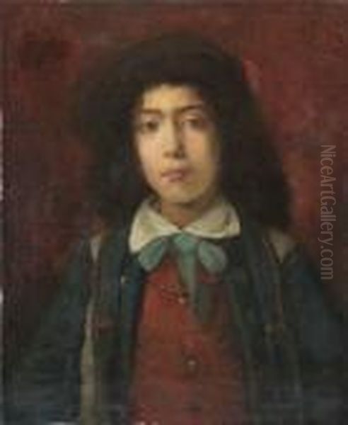 Knabe In Italienischem
 Kostum Oil Painting by Thomas Couture