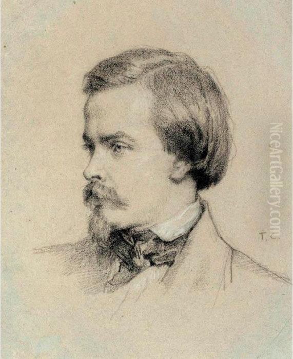 Portrait Of A Man Oil Painting by Thomas Couture