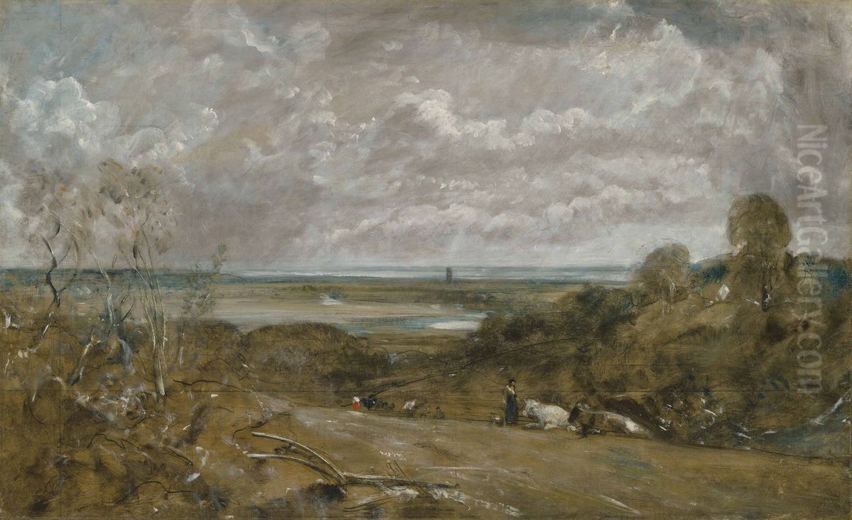 Dedham from Langham Oil Painting by John Constable