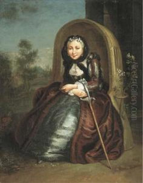 Portrait Presume De 
Marie-catherine Botet, Ou La Jeunesse Sous Leshabillements De La 
Decrepitude Oil Painting by Charles-Antoine Coypel
