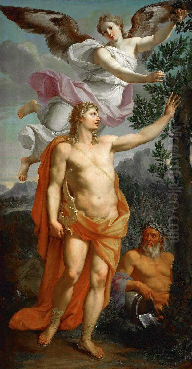 Apollon Couronne Par La Victoire Oil Painting by Noel Coypel