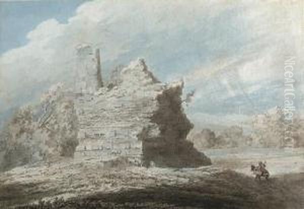 The Tomb Of The Horatii And Curatii, At Albano Oil Painting by John Robert Cozens