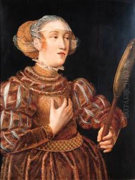 Portrait Of A Noble Woman Oil Painting by Lucas The Younger Cranach