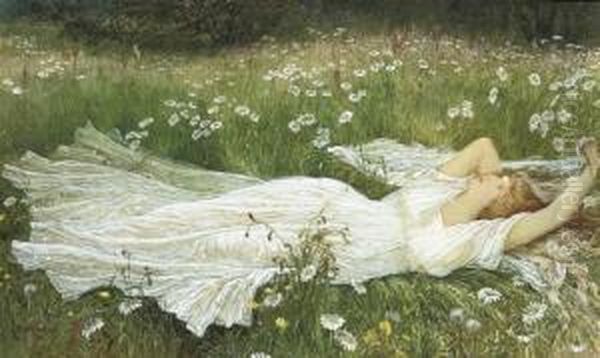 Summer Oil Painting by Walter Crane